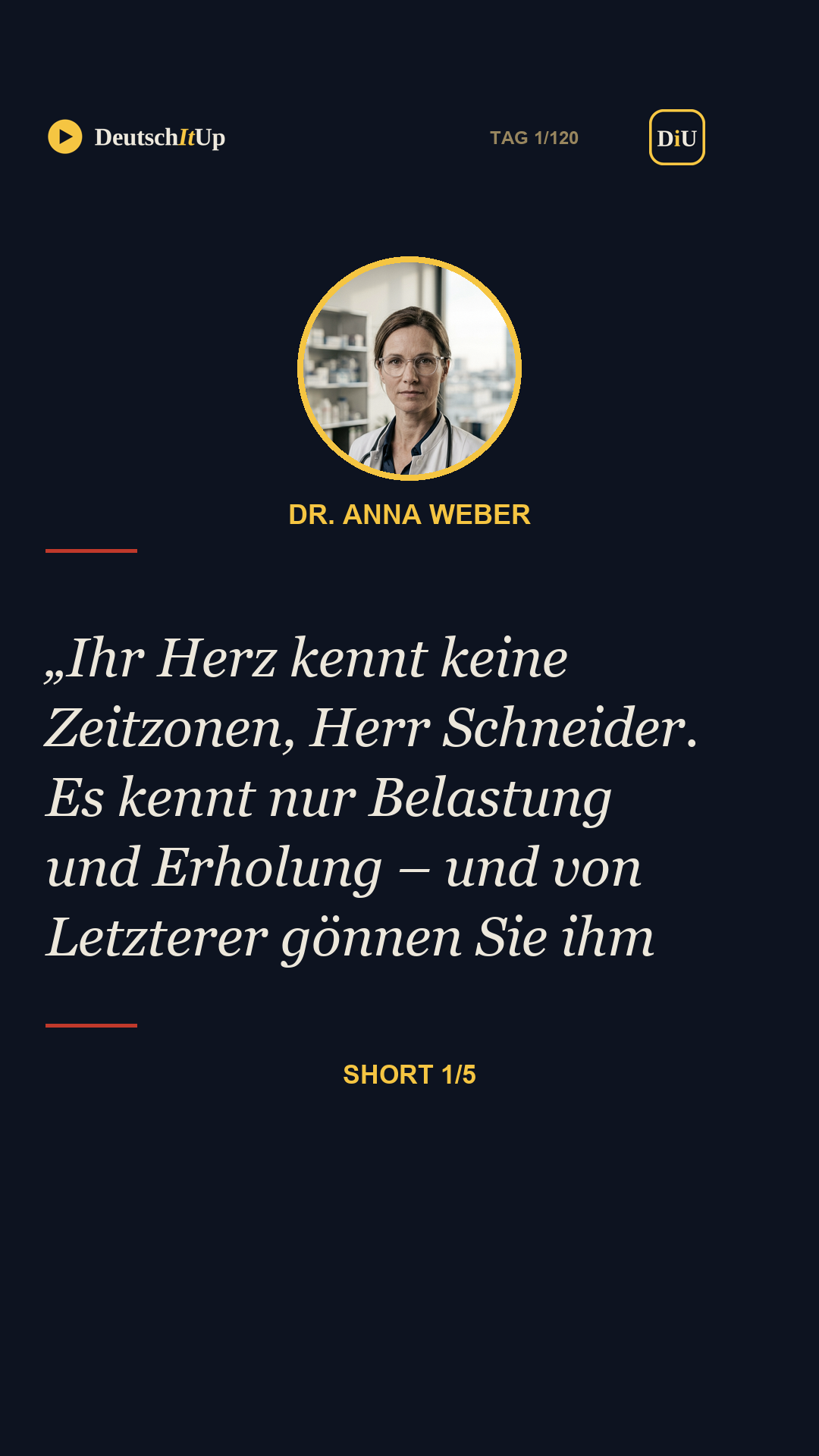 Tag 1 — Burnout am Limit