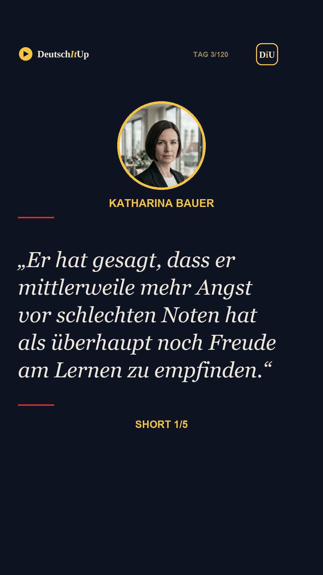 Tag 3 — Er hat vom Aufgeben gesprochen
